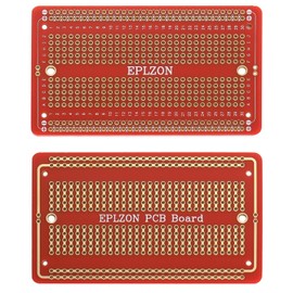 EPLZON 10 Pcs Solderable Breadboard PCB Board Gold-Plated Solder Breadboard for DIY Electronics Projects Apply to Soldering Projects 3.5"x2.05" (Red)