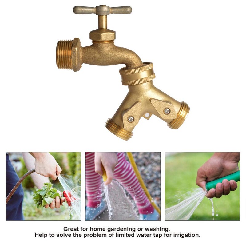 HYDRO MASTER Garden Hose Splitter, Hose Connector 2 Way Heady