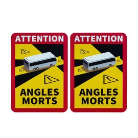 JNNJ Set of 2 Stickers for Blind Spot Stickers, Set of Stickers for the Blind Spot in the Motorhome, Magnetic Signs with UV Protection, Blind Spot Sign for Motorhome (Buses)