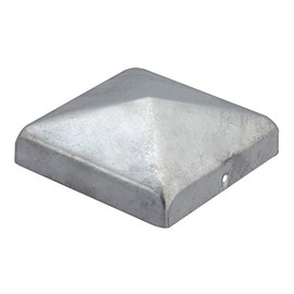 Pyramid Fence Post Cap Cover, Galvanised, 71 x 71 mm.