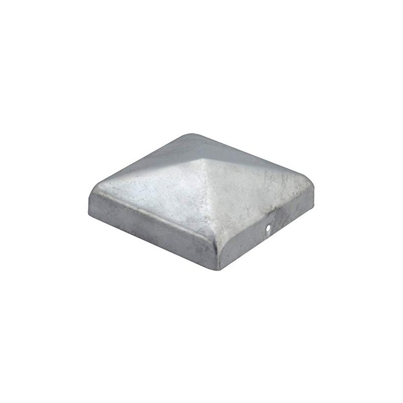 Pyramid Fence Post Cap Cover, Galvanised, 71 x 71 mm.