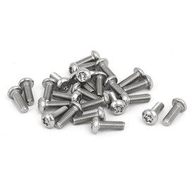 Sourcingmap M4 x 12mm 304 Stainless Steel Torx Security Pan Head Machine Screws 25PCS