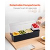 Happybuy Chilled Condiment Server, 4-Compartment Ice Cooled Serving Tray with