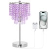 USB Bedside Crystal Lamp, 3 Way Dimmable Touch Nightstand Lamp