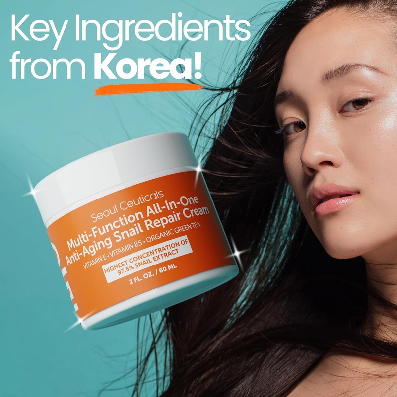 SeoulCeuticals Crema Multiusos con Extracto de Caracol, Vitamina E y
