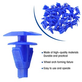 JNNJ Car Mounting Clips, Blue Clips for Vehicle Trim, Door Trim Clips, Bumper Trim, Plastic Clips Set, for Car Door Bumper (Pack of 50)