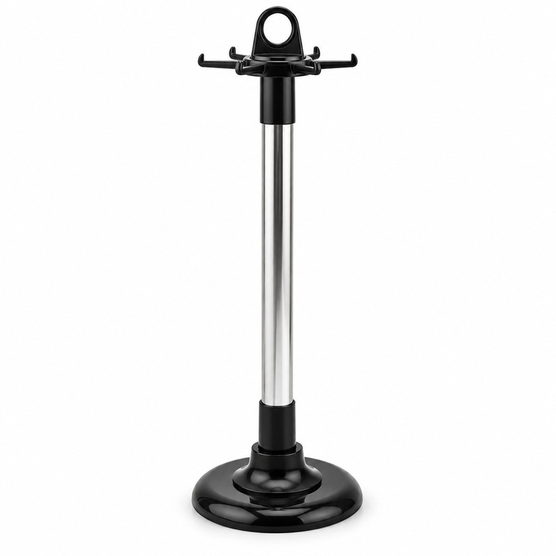 Stainless Steel Rotating Utensil Rack with 6 Hooks – 360°