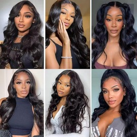 Fridnae Hair 16 18 20 Inch Body Wave Bundles Natural Black Body Wave Human Hair Bundles Color 1B Bundles Natural Color Body Wave Bundles Human Hair Weave