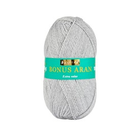 Hayfield Bonus Aran Yarn, Light Grey Mix (814), 100g