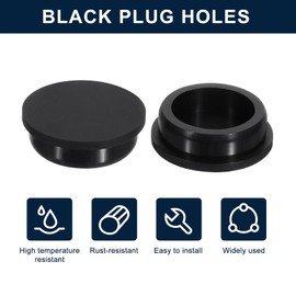 sourcing map 2 Pcs Black Plug Holes, Waterproof Rubber Button Plug for 47mm / 1.85" Hole
