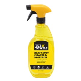 Tub O' Towels Heavy Duty Cleaner and Degreaser Spray Helps in Removing Oil Tar Paint Dirt Caulk Grease Grime Gunk Epoxies, Industrial Strength, Home & Auto, Made In USA, Citrus Scent, 24oz