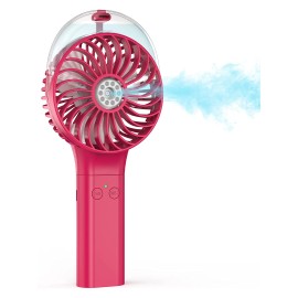3000mAh Battery Electric USB Mini Cooling Fans Portable Handheld Misting Mist Rechargeable Fancolor: Red, Plug Type: UK