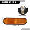 Partuto 4pcs 3.98"x1.18" Universal Reflector - Oval Motorcycle Bike Safety