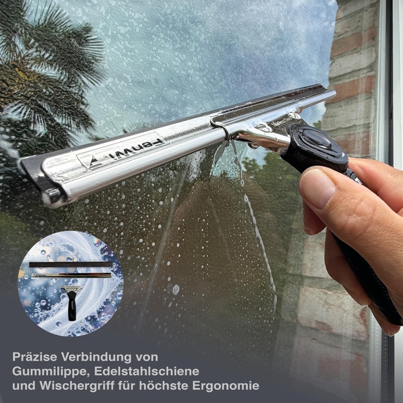 FenWi Window Squeegee 25 cm Wide / Shower Squeegee /