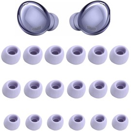 Rqker Ear Tips Compatible with Galaxy Buds Pro Earbuds SM-R190, 9 Pairs S/M/L Sizes Soft Silicone Replacement Ear Tips Earbud Tips Eartips Compatible with Galaxy Buds Pro SM-R190, 9 Pairs Violet
