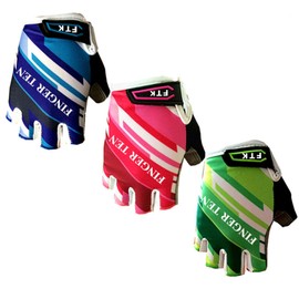 Kids Junior Cycling Gloves Outdoor Sport Road Mountain Bike Monkey Bars, Fit Boy Girl Youth Age 2-10, Gel Padding Bicycle Half Finger Pair