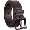 VONMELLI Nickel Free Leather Belt for Men, TSA Approved Non