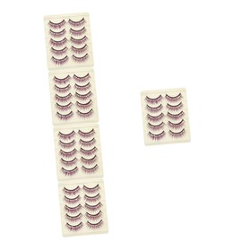 Baluue 5sets Dancing Stage False Lashes Lash Clusters Made of Material for Beauty 5pairs*5