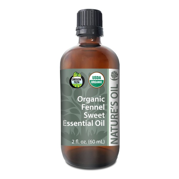 Best Fennel Sweet Essential Oil Pure Certified Organic Therapeutic Grade 60ml