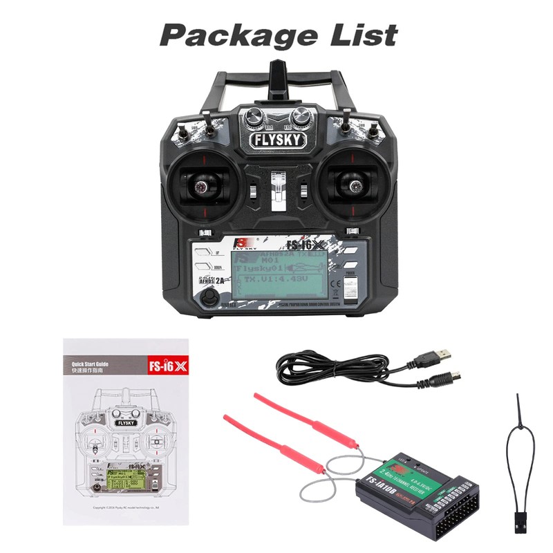 Goolsky FS-i6X RC Transmitter 2.4GHz 10CH AFHDS 2A with FS-iA10B