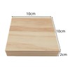 12PCS Unfinished Wood Square Blocks for Crafts, 4x4x0.8in Blank Wooden