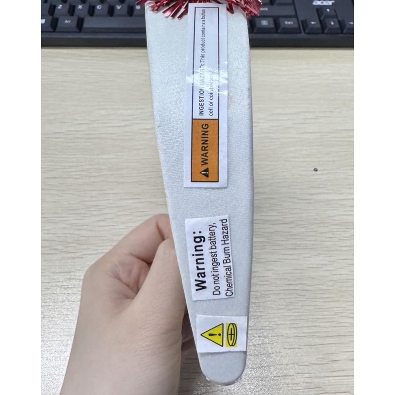 CAKURE Light Up Mouse Ears Headband Led Bow Hair Bands