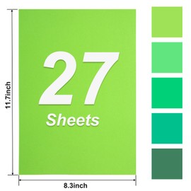 SallyFashion 25 Sheets Cardstock Paper, 8.5 x 11 Color Cardstock Paper 250gsm Thick Craft Paper for Card Making, Scrapbooking, Back to School Supplies, Gradual Change Green