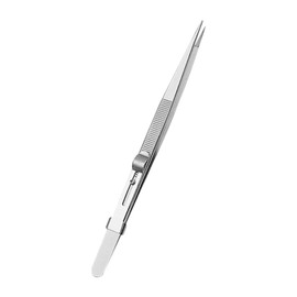 Operitacx Stainless Steel Jewelry Making Tweezers Static Precision Clip Ergonomic Non- Design for Crafts Electronics and Gemstone Handling