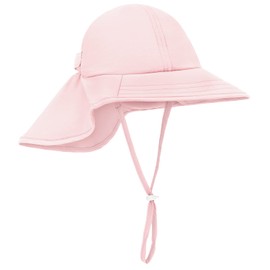 Zelda Matilda Sunhat Infant Toddler & Kids Summer Water Flap Baby Swim hat UPF 50 Boy & Girl Beach Light Pink