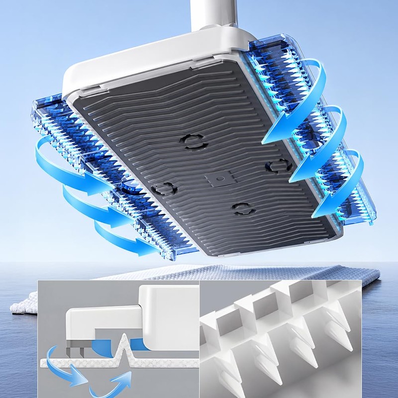 Snap Grip Mini Mop with Zero Touch Press System,7in Microfibre