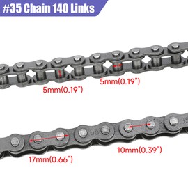CILOYU #35 Roller Chain 140 Links Mini Bike Rear Sprocket 40T Compatible with Coleman CT100U CC100X Baja DB30 Monster Moto MBX10 MBX11 80cc 97cc 100cc Mini Bike Go Kart Powersports Parts