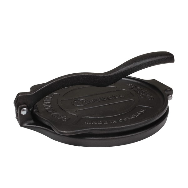 Victoria 8-Inch Commercial-Grade Cast-Iron Tortilla Press, Made from Super-Durable HD Iron, Made in Colombia