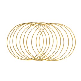 Rayher 25217616 Metal Rings, Coated, Gold, 15 cm Diameter, Box of 10