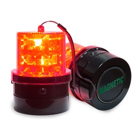 ELLUMIN Red LED Flashing Strobe Warning Light with Light Control Switch& Magnetic Base for Vehicles Forklifts Trucks UTV, Emergency Beacon for Work Zones Clubs(Red, 1 Pack)