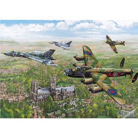Changing of The Guard 1000 Piece Jigsaw Puzzle | RAF |  Lincoln Cathedral | Sustainable Puzzle for Adults | Premium 100% Recycled Board |  Great Gift for Adults | Gibsons Games
