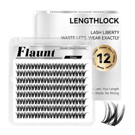 Flaunt Collection | Flaunt & Short Flaunt & Brown Flaunt & One-Length Flaunt | Waterproof, Long-Lasting Lashes | Flora | Natural Daily, Volume Style | Beginner Friendly DIY Lashes For a Flawless, Voluminous Look:_Flaunt One-Length 12mm [No Bond&Seal&Remover]
