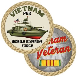 NAVY VIETNAM VETERAN PBR MOBILE RIVERINE FORCE 1.75" MADE IN USA CHALLENGE COIN