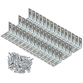 Wideskall 1.5" inch Corner Brace Angle Repair Bracket w/Screws (Pack of 50)