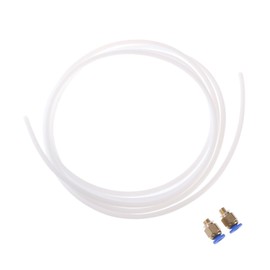 Gatuida 2pieces Meters PTFE Tube Connectors for Printers High Temperature Resistant Bowden Hotend Compatible for Reprap Rostock Setup