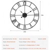 24-Inch Classic Decorative Wall Clock with Roman Numerals Battery Operated