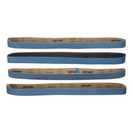 sourcing map 4pcs 2 x 72" Sanding Belts 1pcs Each of 40/60/80/120 Grit Zirconia Oxide Flush Joint Belt Sander Paper for Metal Woodworking Automotive Repair