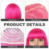 Pink Wigs for Women Pink Wig Short Bob Comes with