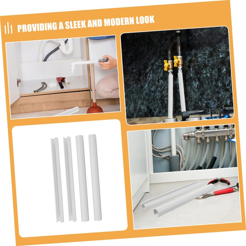 LABRIMP 4PCS Decorative Pipe Covers for Bathroom Stylish Heat Pipe