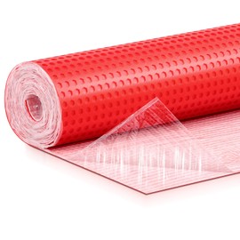 Drydiet Uncoupling Membrane for Tile Floor Self-Adhesive Tile 1/8''(3.3mm) Uncoupling Membrane Waterproof Crack Prevention Anti Fracture Floor Underlayment for Bathroom Kitchen(54sqft,Red)