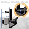 Yes4All Easy Barbell-Centering Roller J-Hooks for 2x2" Power Rack, 1,000
