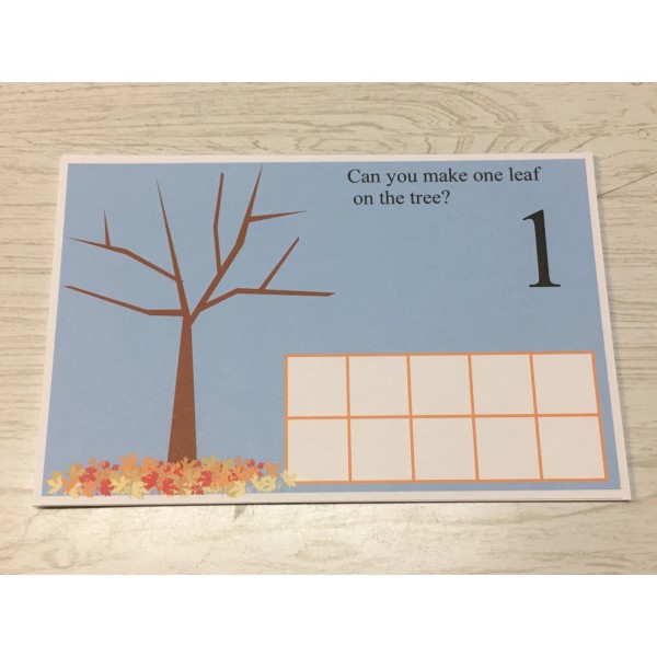 Unbranded Fall Leaves Count - Dry Erase - Laminated 1-10