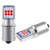 GLOFE 3Pcs Red Interior Map Dome Light LED Bulbs Compatible