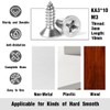 WKRTDY Pack of 100 universal screws, self-drilling screws with cross-shaped