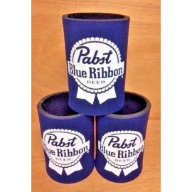Pabst Blue Ribbon PBR Beer Koozies 12 oz Three (3) Quality Neoprene ~ New & F/S