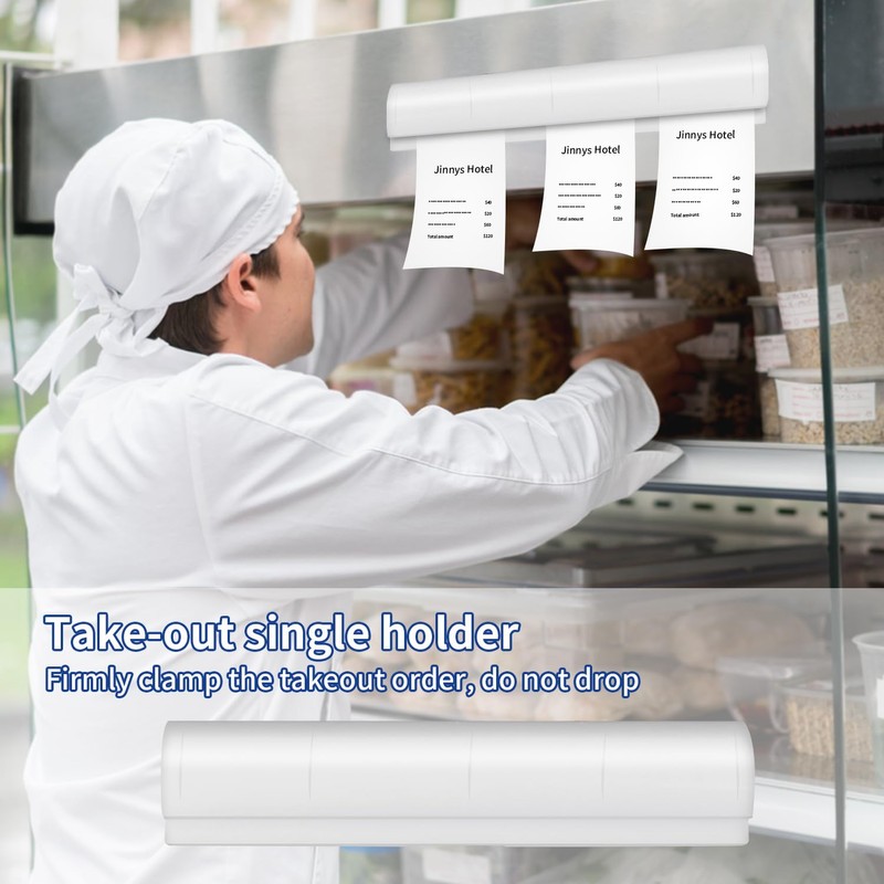 Receipt Holder Catering Receipt Rail, Portability Insertable Note Skewer, Clamp